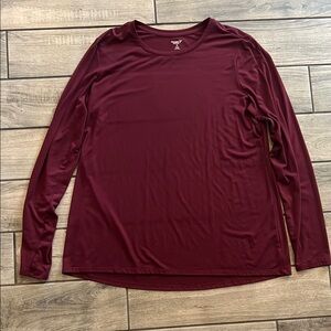 Old active Burgundy Long Sleeve Top XXL TALL